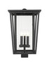 Z-Lite Seoul 3 Light Outdoor Post Mount Fixture in Black Finish Model: 571PHXLS-BK