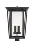 Z-Lite Seoul 3 Light Outdoor Post Mount Fixture in Black Finish Model: 571PHXLS-BK