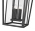 Z-Lite Seoul 4 Light Outdoor Chain Mount Ceiling Fixture in Black Finish Model: 571CHXXL-BK