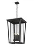 Z-Lite Seoul 4 Light Outdoor Chain Mount Ceiling Fixture in Black Finish Model: 571CHXXL-BK