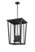 Z-Lite Seoul 4 Light Outdoor Chain Mount Ceiling Fixture in Black Finish Model: 571CHXXL-BK