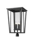 Z-Lite Seoul 4 Light Outdoor Post Mount Fixture in Black Finish Model: 571PHXXLR-BK
