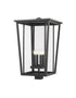 Z-Lite Seoul 4 Light Outdoor Post Mount Fixture in Black Finish Model: 571PHXXLS-BK