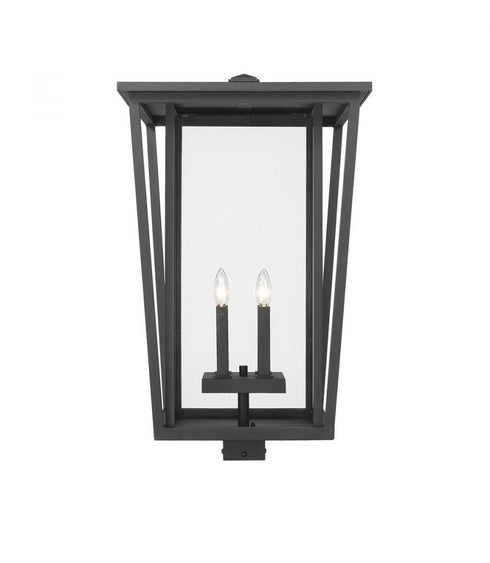 Z-Lite Seoul 4 Light Outdoor Post Mount Fixture in Black Finish Model: 571PHXXLS-BK