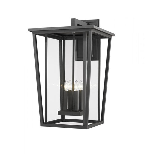 Z-Lite Seoul 4 Light Outdoor Wall Light in Black Finish Model: 571XXL-BK