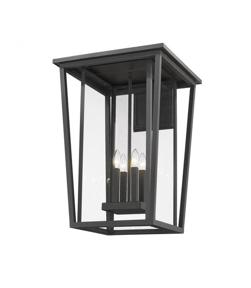 Z-Lite Seoul 4 Light Outdoor Wall Light in Black Finish Model: 571XXL-BK