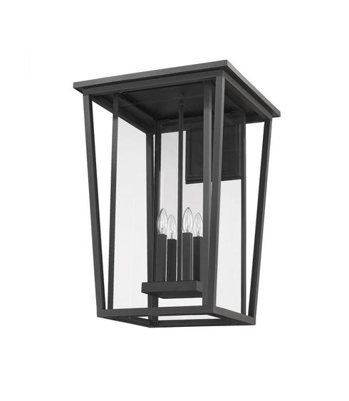 Z-Lite Seoul 4 Light Outdoor Wall Light in Black Finish Model: 571XXL-BK