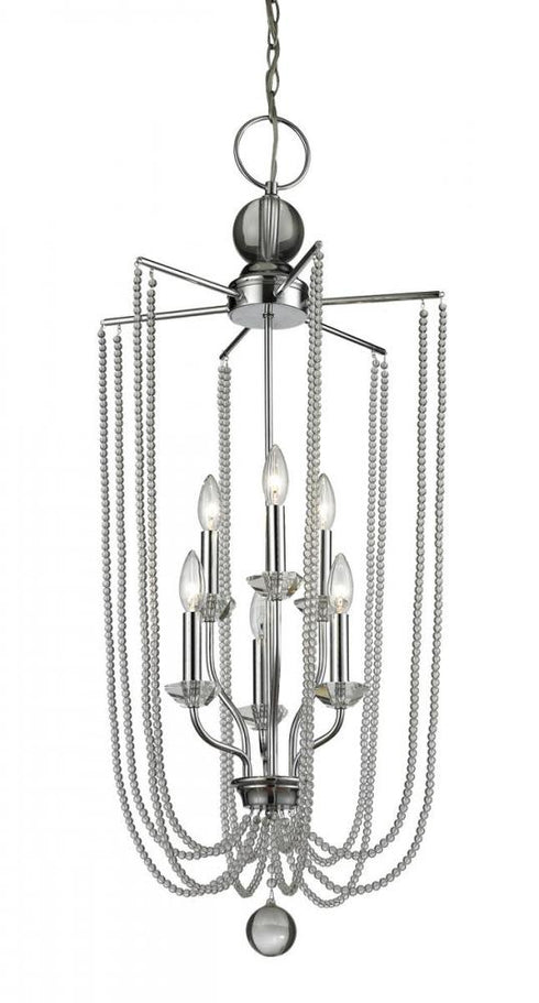 Z-Lite Serenade 6 Light Chandelier in Chrome Finish Model: 429-6C-CH