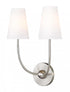 Z-Lite Shannon 2 Light Wall Sconce in Brushed Nickel Finish Model: 3040-2S-BN