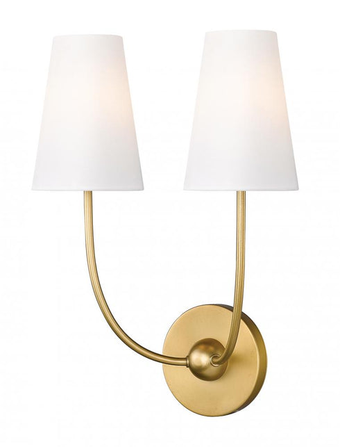 Z-Lite Shannon 2 Light Wall Sconce in Brushed Nickel Finish Model: 3040-2S-BN