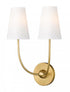Z-Lite Shannon 2 Light Wall Sconce in Brushed Nickel Finish Model: 3040-2S-BN