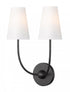 Z-Lite Shannon 2 Light Wall Sconce in Brushed Nickel Finish Model: 3040-2S-BN