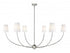 Z-Lite Shannon 6 Light Chandelier in Brushed Nickel Finish Model: 3040-62BN