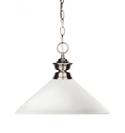 Z-Lite Shark 1 Light Pendant in Brushed Nickel Finish Model: 100701BN-AMO14