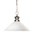 Z-Lite Shark 1 Light Pendant in Brushed Nickel Finish Model: 100701BN-AMO14