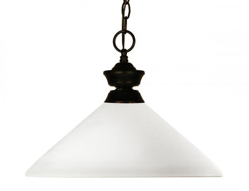 Z-Lite Shark 1 Light Pendant in Brushed Nickel Finish Model: 100701BN-AMO14