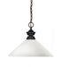 Z-Lite Shark 1 Light Pendant in Brushed Nickel Finish Model: 100701BN-AMO14