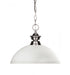 Z-Lite Shark 1 Light Pendant in Brushed Nickel Finish Model: 100701BN-DMO14