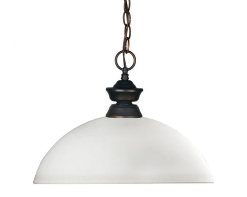 Z-Lite Shark 1 Light Pendant in Brushed Nickel Finish Model: 100701BN-DMO14