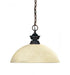 Z-Lite Shark 1 Light Pendant in Brushed Nickel Finish Model: 100701BN-DMO14