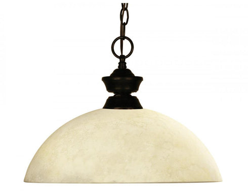 Z-Lite Shark 1 Light Pendant in Brushed Nickel Finish Model: 100701BN-DMO14