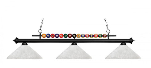Z-Lite Shark 3 Light Billiard in Brushed Nickel Finish Model: 170BN-AGM14