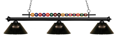 Z-Lite Shark 3 Light Billiard in Brushed Nickel Finish Model: 170BN-ARDB