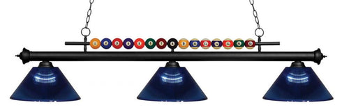 Z-Lite Shark 3 Light Billiard in Brushed Nickel Finish Model: 170BN-ARDB