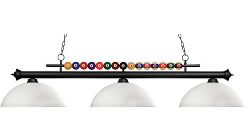 Z-Lite Shark 3 Light Billiard in Brushed Nickel Finish Model: 170BN-DGM14