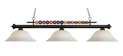 Z-Lite Shark 3 Light Billiard in Brushed Nickel Finish Model: 170BN-GM16