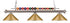 Z-Lite Shark 3 Light Billiard in Brushed Nickel Finish Model: 170BN-MBN