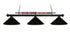 Z-Lite Shark 3 Light Billiard in Brushed Nickel Finish Model: 170BN-MBN