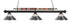 Z-Lite Shark 3 Light Billiard in Brushed Nickel Finish Model: 170BN-RBN