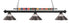 Z-Lite Shark 3 Light Billiard in Brushed Nickel Finish Model: 170BN-RBN