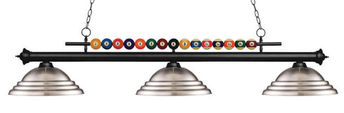 Z-Lite Shark 3 Light Billiard in Brushed Nickel Finish Model: 170BN-SBN