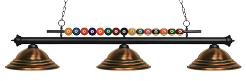 Z-Lite Shark 3 Light Billiard in Brushed Nickel Finish Model: 170BN-SBN