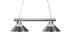 Z-Lite Sharp Shooter 2 Light Billiard in Chrome Finish Model: 155-2CH-MSG