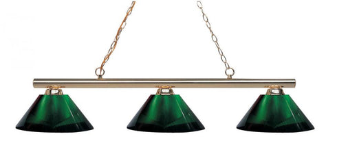 Z-Lite Sharp Shooter 3 Light Billiard in Brushed Nickel Finish Model: 155-3BN-ARG