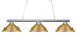 Z-Lite Sharp Shooter 3 Light Billiard in Brushed Nickel Finish Model: 155-3BN-MBN