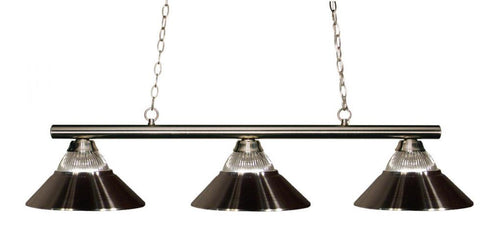 Z-Lite Sharp Shooter 3 Light Billiard in Brushed Nickel Finish Model: 155-3BN-RBN