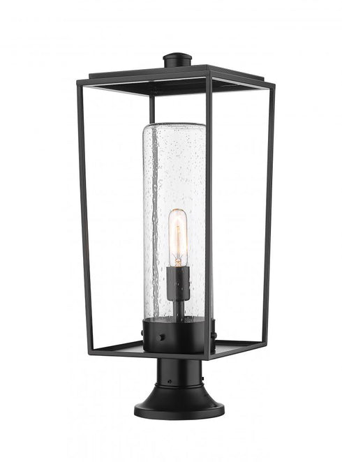 Z-Lite Sheridan 1 Light Outdoor Pier Mounted Fixture in Black Finish Model: 594PHBR-553PM-BK