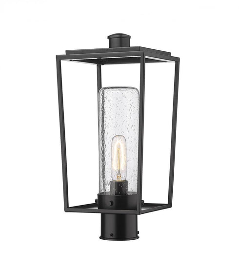 Z-Lite Sheridan 1 Light Outdoor Post Mount Fixture in Black Finish Model: 594PHMR-BK