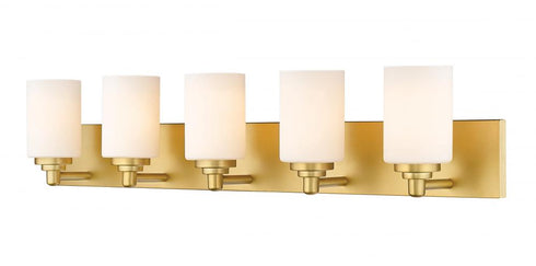 Z-Lite Soledad 5 Light Vanity in Brushed Gold Finish Model: 485-5V-BG