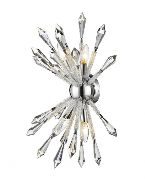 Z-Lite Soleia 4 Light Wall Sconce in Chrome Finish Model: 4002-4S