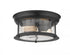 Z-Lite Sonna 2 Light Flush Mount in Brushed Nickel Finish Model: 2002F10-BN