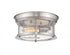 Z-Lite Sonna 2 Light Flush Mount in Brushed Nickel Finish Model: 2002F10-BN