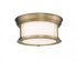 Z-Lite Sonna 2 Light Flush Mount in Brushed Nickel Finish Model: 2002F10-BN