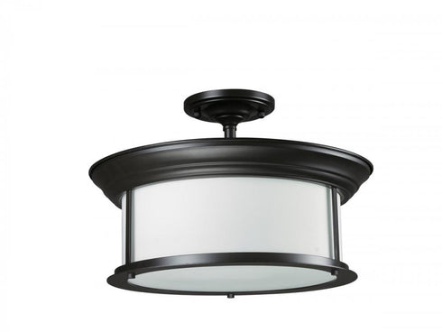 Z-Lite Sonna 3 Light Semi Flush Mount in Chrome Finish Model: 2003SF-CH