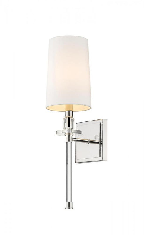 Z-Lite Sophia 1 Light Wall Sconce in Brushed Nickel Finish Model: 803-1S-BN