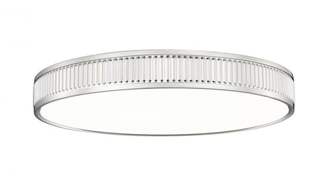 Z-Lite Stari 1 Light Flush Mount in Brushed Nickel Finish Model: 1013F20-BN-LED